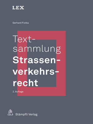 cover image of Textsammlung Strassenverkehrsrecht